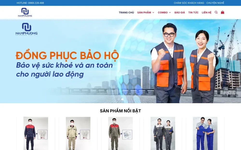 Website Xưởng Sản Xuất & May Đo Đồng Phục Bảo Hộ Nam Phương