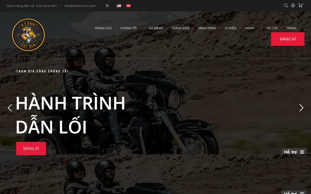 Website Cổng Thông Tin & Cộng Đồng Biker H-D Hanoi Motorcycle Club