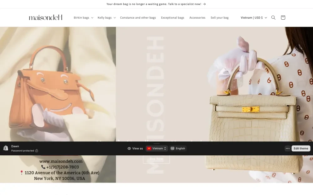 Website Thương Hiệu Thời Trang Thiết Kế Nữ Cao Cấp MaisondeH